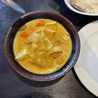 Yellow curry   at Veganic Thai Cafe in San Diego