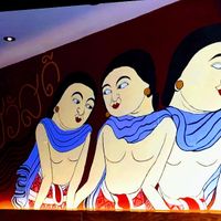 Wall at Veganic Thai Cafe in San Diego