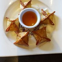 Wonton and vegan cream cheese! at Veganic Thai Cafe in San Diego