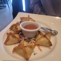 cream cheese fried dumplings, absolutely tasty! at Veganic Thai Cafe in San Diego