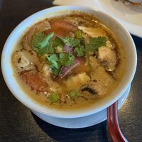Small tom yum soup  at Veganic Thai Cafe in San Diego