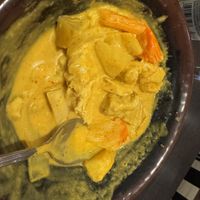 Yellow curry  at Veganic Thai Cafe in San Diego