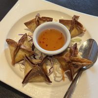cream cheese wontons  at Veganic Thai Cafe in San Diego