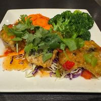 Three Flavors Fish at Veganic Thai Cafe in San Diego