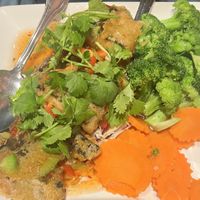 Three flavors fish  at Veganic Thai Cafe in San Diego