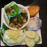 Laub on the specialty menu.  Delicious take on the lettuce wrap.   at Veganic Thai Cafe in San Diego