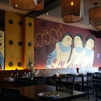 Interior of restaurant at Veganic Thai Cafe in San Diego