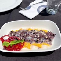 Mango sticky rice at Veganic Thai Cafe in San Diego