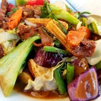 Spicy Eggplant at Veganic Thai Cafe in San Diego