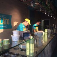 It is a great experience watching the guys make fresh ice-cream with liquid nitrogen. at Joylato in Kopavogur