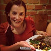 Me with my main course.  So delicious! at Zest in Leipzig