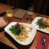 Filled ravioli and Schnitzel at Zest in Leipzig