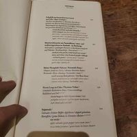 The menu at Zest in Leipzig