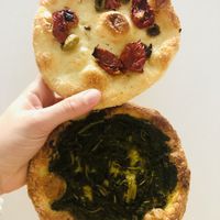 Pizzettes 🙂 at Cafe Dei Campi in Montreal