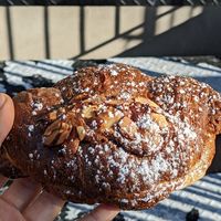 Cornetto aux amandes at Cafe Dei Campi in Montreal