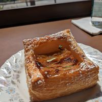 Rhubarb pastry at Cafe Dei Campi in Montreal
