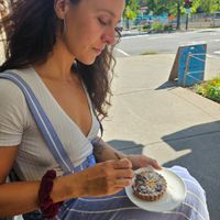 La tarte au prune: juste assez sucrée at Cafe Dei Campi in Montreal