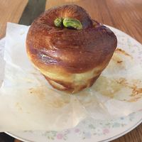 Amazing brioche - so fluffy and great with coffee at Cafe Dei Campi in Montreal