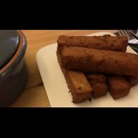 Amazing chickpea chips at vanVeg in Haarlem