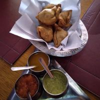 Samosa de legumes at Namaste in Belo Horizonte