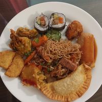 Options from the buffet at Mesa do Sabio in Belo Horizonte