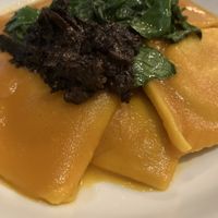 Funghi and cheese ravioli  at Cafe com Letras in Belo Horizonte