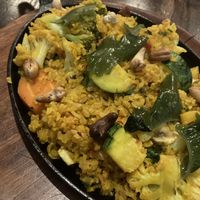 Vegan paella  at Cafe com Letras in Belo Horizonte