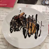 Chocolate salami at Pasta Factory in Manchester