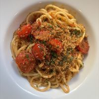 Bucatini aglio e olio  at Pasta Factory in Manchester
