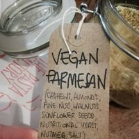 Tasty crunchy vegan 'parmesan' at Pasta Factory in Manchester