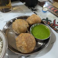 Dhal balls at Vegetarian Food Studio in Cardiff