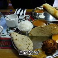 Dosa and other dish. April 2012 by Ding Ren at Vegetarian Food Studio in Cardiff