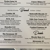 Brunch menu  at Kindred in San Diego