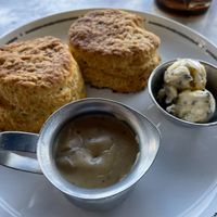 Biscuits and gravy at Kindred in San Diego