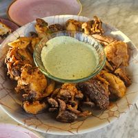Fried mixed mushrooms at Kindred in San Diego