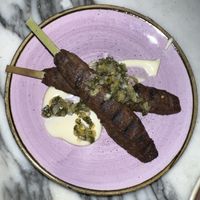 kefta skewers  at Kindred in San Diego