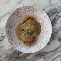 biscuits and gravy — menu: start today   at Kindred in San Diego