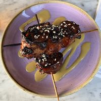 Yuba skewers   at Kindred in San Diego