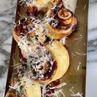 Incredible garlic knots  at Kindred in San Diego