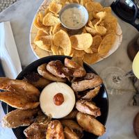 Fritos with dip were great. Dip was so tasty. And the fingerling potatoes with lemon aioli. Chefs kiss.   at Kindred in San Diego