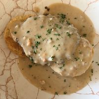 I got the sausage gravy over biscuits. Loved it    at Kindred in San Diego