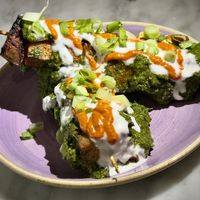 Chimichuri seitan skewers  at Kindred in San Diego