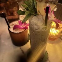 The Luck Dragon and a drink from their non alcoholic menu  at Kindred in San Diego