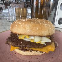 Double cheeseburgerr  at Kindred in San Diego