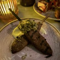 Lamb kebab  at Kindred in San Diego