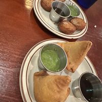 Samosas and aloo tiki   at Taste of India in Clinton
