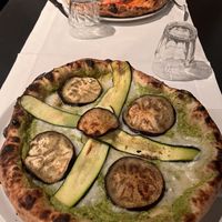 vegan pizza  at La Capannina in Turin