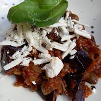 Caponata aubergine (egg plant) at Le Verdure at Eataly Torino Lingotto in Turin
