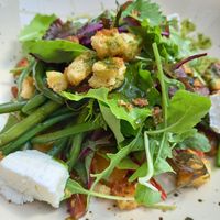 Green bean and leaf salad at Le Verdure at Eataly Torino Lingotto in Turin