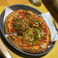 Pizza al padellino con carciofi  at Le Verdure at Eataly Torino Lingotto in Turin